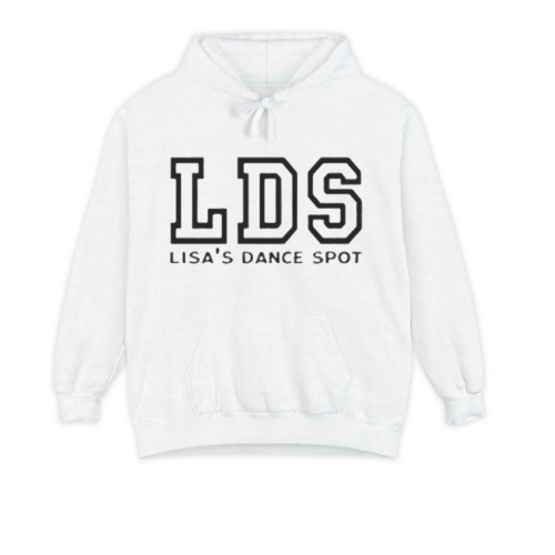 2025 LDS Hoodie Sweatshirt METALLIC w/ Double Outline - Black-White -Sports Grey