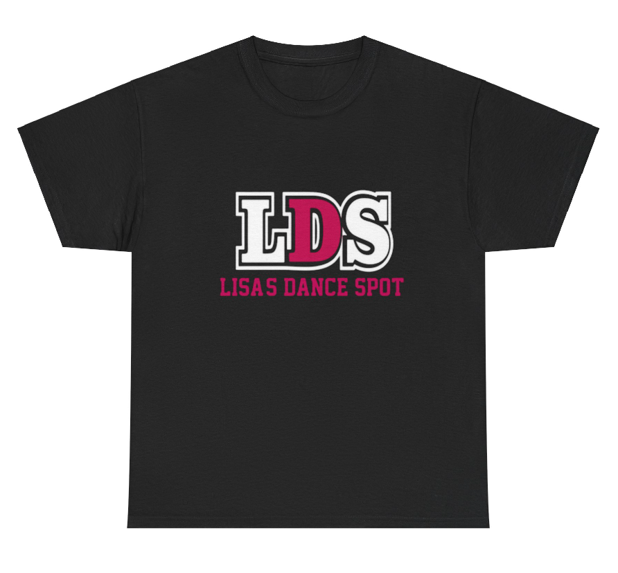 LDS Logo T-Shirt LDS GLITTER PINK with White - Black, White, LDS Pink, Sports Grey