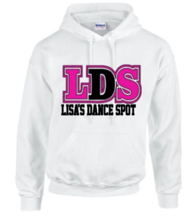 LDS GLITTER Logo Hoodie Sweatshirt White or Pink