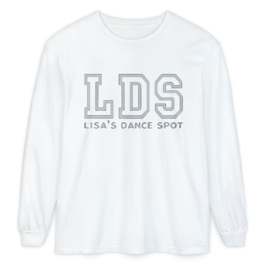 2025 LDS Long Sleeve Tee METALLIC Double Outline - Black-White-LDS Pink-Sports Grey