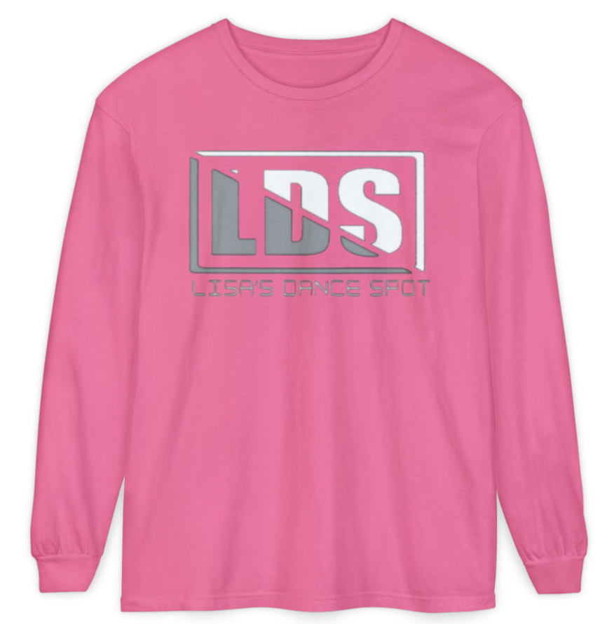 2025 LDS Long Sleeve Tee METALLIC w/ White - Black-White-LDS Pink-Sports Grey