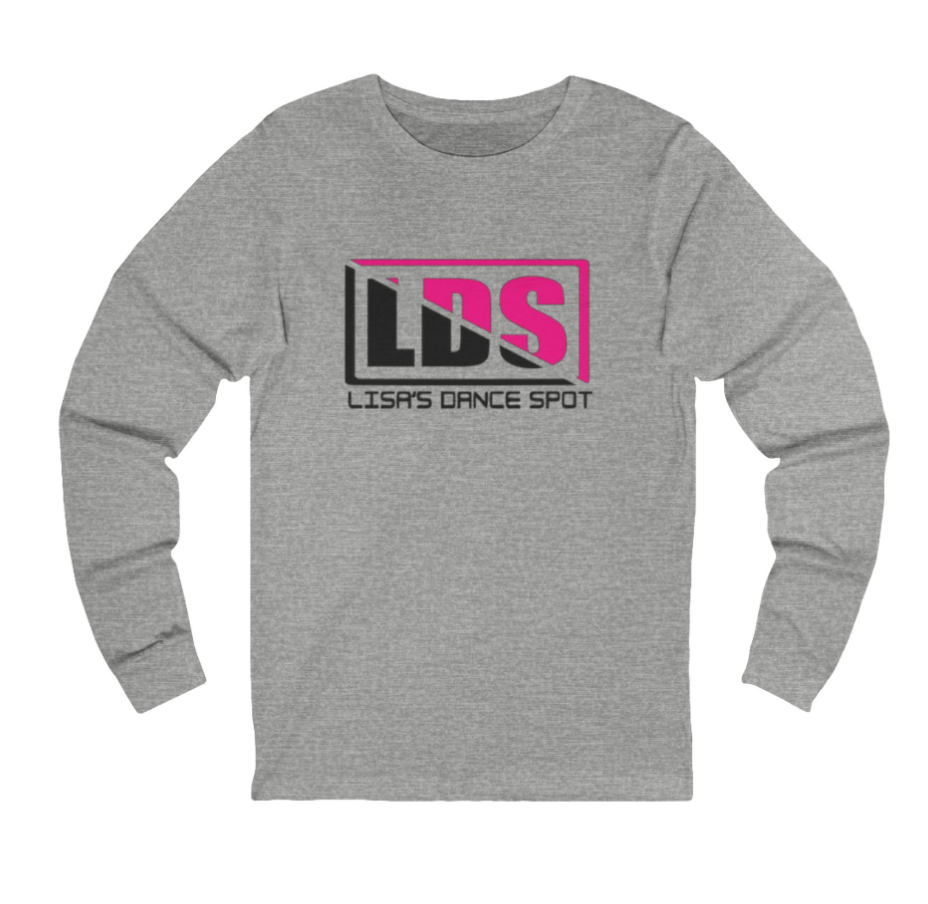 2025 LDS Long Sleeve Tee METALLIC w/ White - Black-White-LDS Pink-Sports Grey