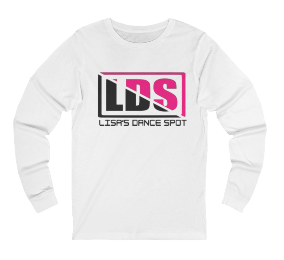 2025 LDS Long Sleeve Tee METALLIC w/ White - Black-White-LDS Pink-Sports Grey
