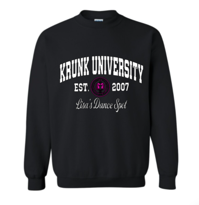 2026 LDS KRUNK UNIVERSITY HOODIE - KRUNK UNIV. in Glitter White - (NO NAME ON BACK)