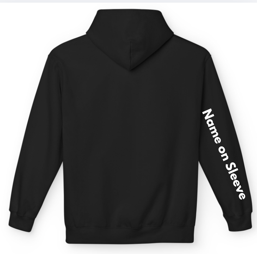 2026 LDS KRUNK UNIVERSITY HOODIE - KRUNK UNIV. Krunk Univ in Silver with white logo (Name On Sleeve)