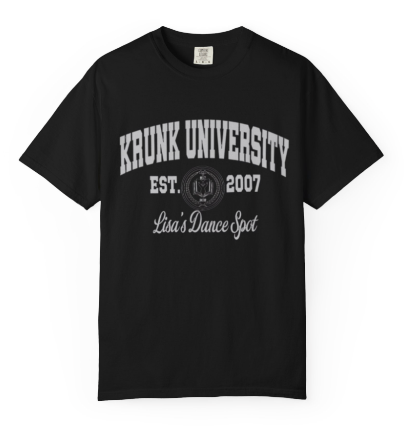 LDS 2026 KRUNK UNIV. Tee - Krunk Univ in Silver with white logo ( NO NAME ON BACK )