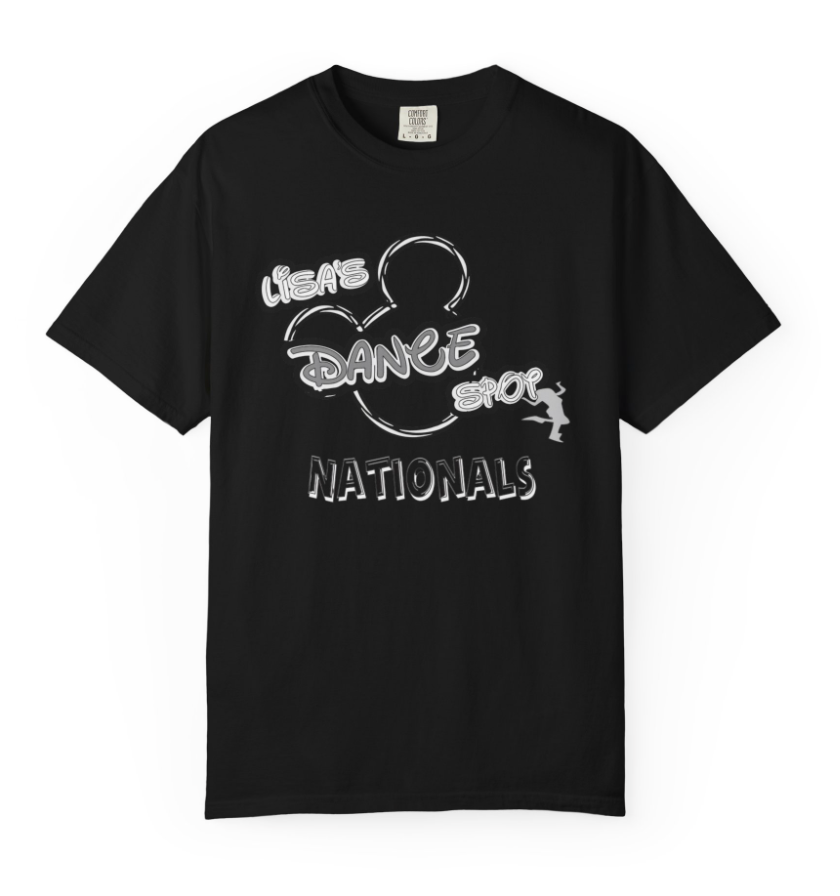 Delivery not avail until July 8th LDS 2026 Nationals Orlando Tee-Black with Silver (Name on back included )