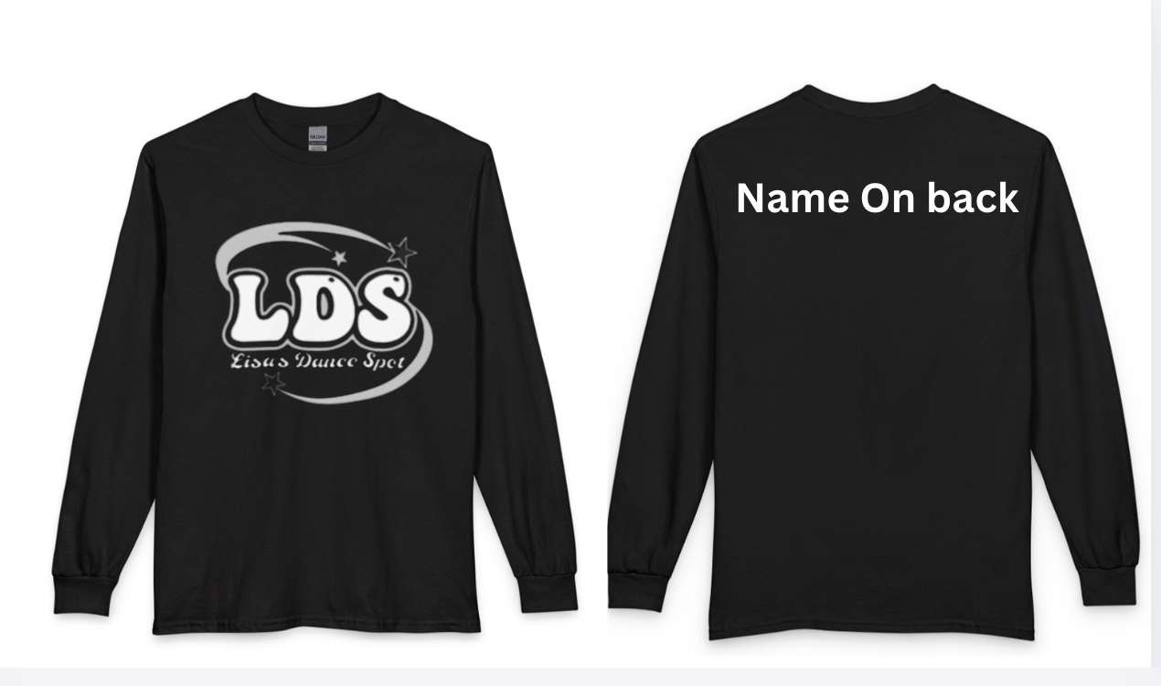2026 LDS Long Sleeve Comp Tee w/ LDS in Glitter White with Name on Back