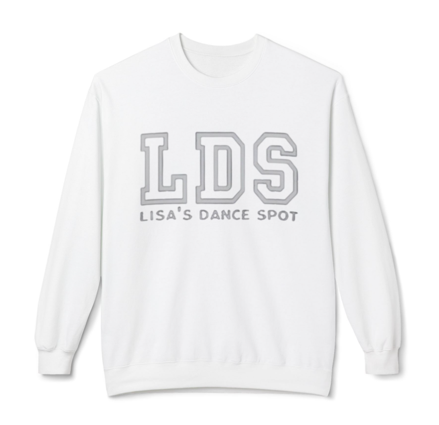2025 LDS Sweatshirt  METALLIC Double Outline - White - Black - Sports Grey-LDS Pink