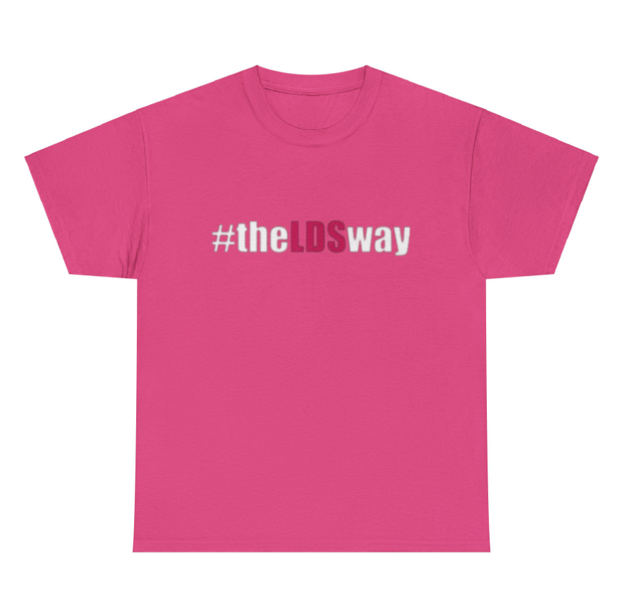 #theLDSway Short Sleeve Tee - Black-White-LDS Pink-Sports Grey