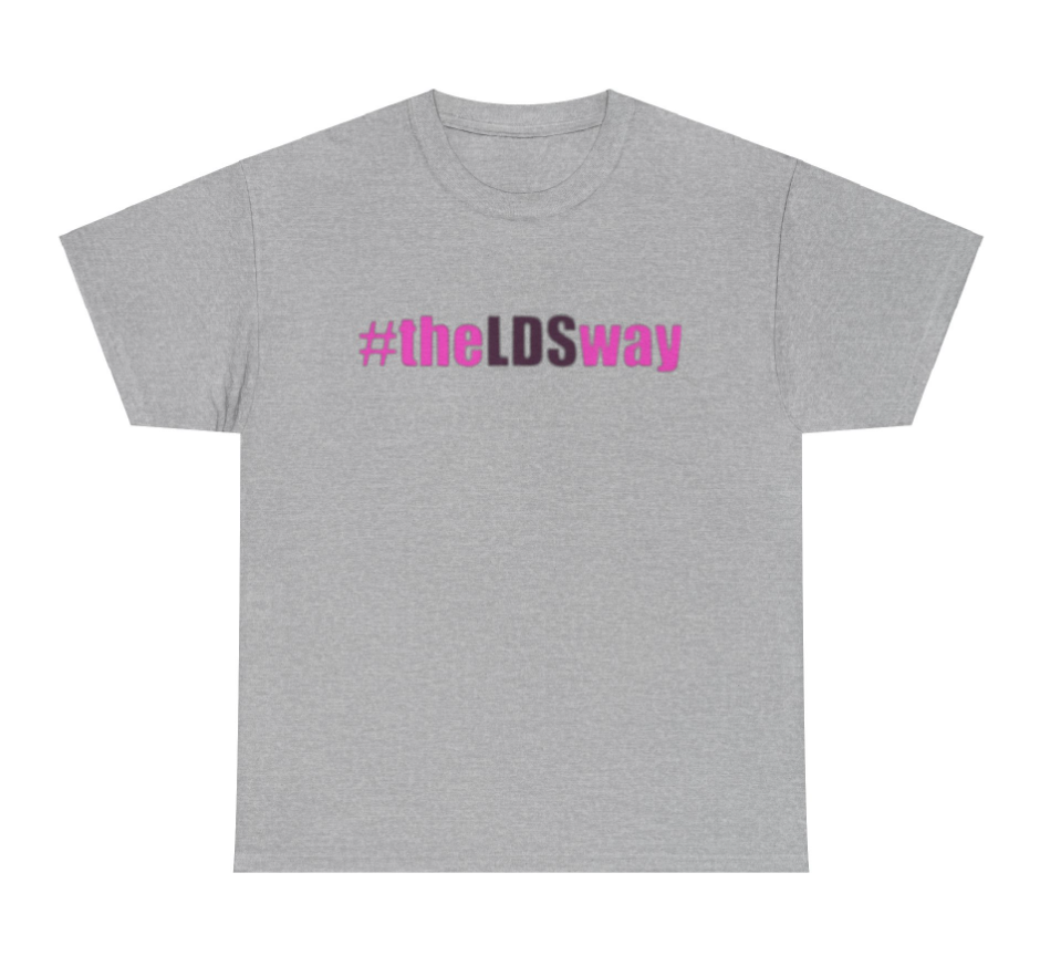 #theLDSway Short Sleeve Tee - Black-White-LDS Pink-Sports Grey