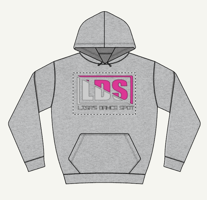 2025 Hoodie Sweatshirt LDS GLITTER SILVER with LDS GLITTER PINK