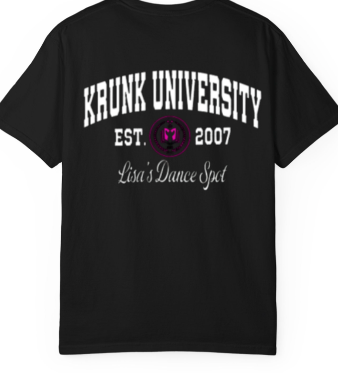 LDS 2026 KRUNK UNIVERSITY Tee - Krunk Univ in Glitter White   ( NO NAME ON BACK )