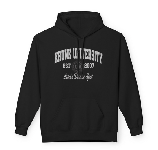 2026 LDS KRUNK UNIVERSITY HOODIE  - Krunk Univ in Silver with white logo (No Name On Back )