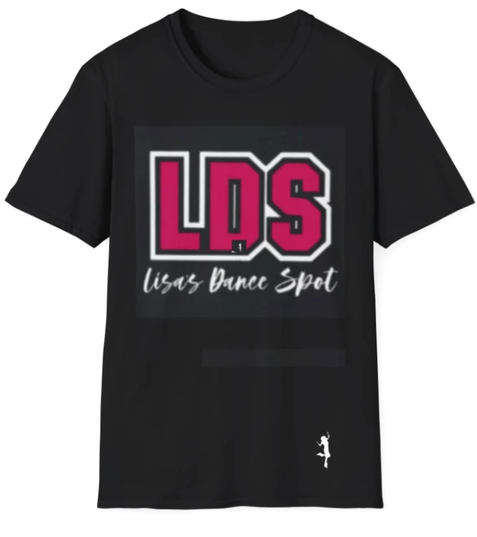 LDS logo Black T-Shirt Pink and White  with name on back